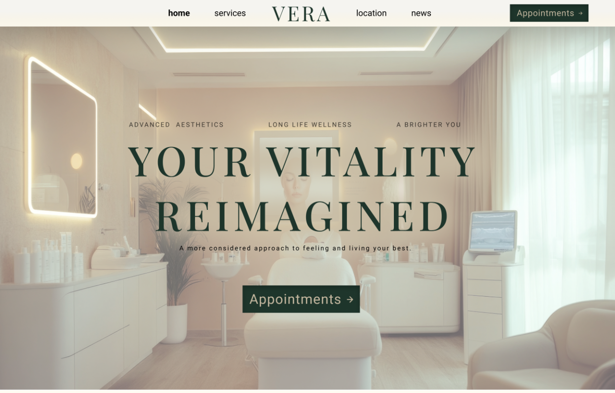 Vera clinic homepage hero